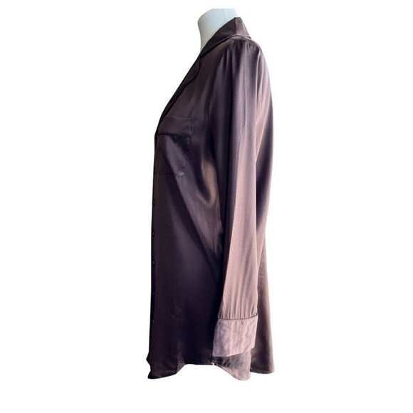 Skims Stretch Silk Button-up Night Dress COACO Size XXS - Picture 8 of 10